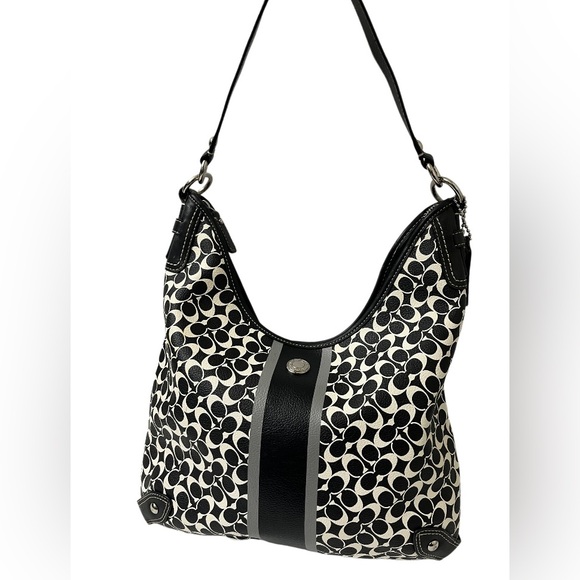 🖤Authentic COACH Signature C Purse (Black/White) - Picture 4 of 14